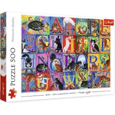 Mačji abecedni 500-delni puzzle - Trefl