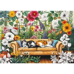 Mačke v cvetličnem vrtu – 500 delni Creative puzzle – Trefl slika 2