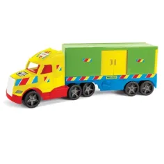 Magic Truck Basic: Kamion s prikolico zabojnikom in lučmi 80cm - Wader slika 2