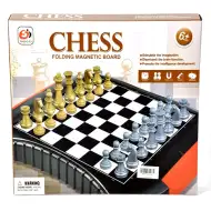 Magnetna tabla za šah s figuricami kovinske barve