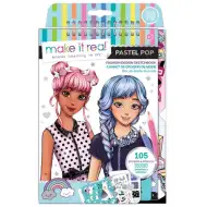 Make it Real: Zvezek za skice za modno oblikovanje z dodatki - Pastel Pop