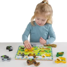 Majhni ljubljenčki debela lesena oblikovna sestavljanka 8 delov - Melissa & Doug slika 2