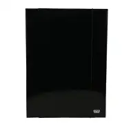 Mapa z gumo velikosti A/4 Spirit: Črne barve