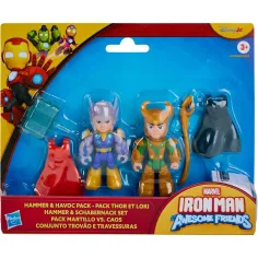 Marvel Iron Man in čudoviti prijatelji - Hammer & Havoc set Thor in Loki - Hasbro