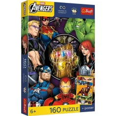 Marvel Maščevalci 160-delni UFT puzzle s plakatom - Trefl