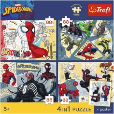 Marvel Spider-Man - 4 x 88 delni Premium Plus Kids puzzle - Trefl slika 2