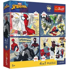 Marvel Spider-Man - 4 x 88 delni Premium Plus Kids puzzle - Trefl