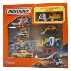 Matchbox: 8-delni komplet malih avtomobilov z ekskluzivnim bagrom MBX Ranec - Mattel