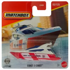 Matchbox: Coast 2 Coast obalna straža čoln 1/64 - Mattel