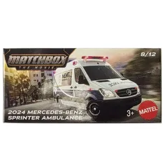 Matchbox Film: 2024 Mercedes-Benz Sprinter Ambulance škatlasto avto 1/64 – Mattel