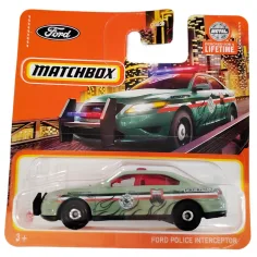 Matchbox: Ford Policijski Interceptor z ognjenim vzorcem 1/64 avto - Mattel