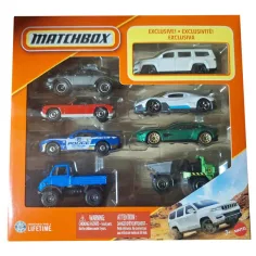 Matchbox: komplet 8 majhnih avtomobilčkov z ekskluzivnim avtomobilom 2022 Jeep Wagoneer - Mattel