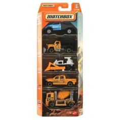 Matchbox: Set malih avtomobilov gradbene ekipe 5 kosov 1/64 - Mattel