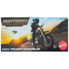 Matchbox: Škatlast 2024 Triumph Scrambler motor 1/64 - Mattel