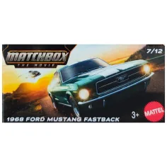 Matchbox: Škatlasti 1968 Ford Mustang Fastback zeleni avto 1/64 - Mattel