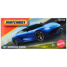Matchbox: Škatlasti 2021 Koenigsegg Gemera modri avto 1/64 - Mattel