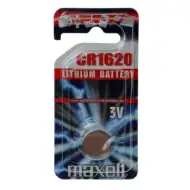 Maxell: Alkalna litijeva okrogla baterija CR1620 v blister pakiranju