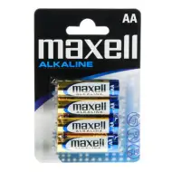 Maxell: Alkalna ploščata baterija 1.5V AA LR6 v blister pakiranju 4 kosi