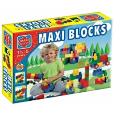 Maxi Blocks velika škatla gradbenih kock 56 kosov - D-Toys