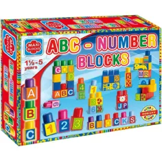 Maxi Bloki ABC gradbene kocke 64kos - D-Toys