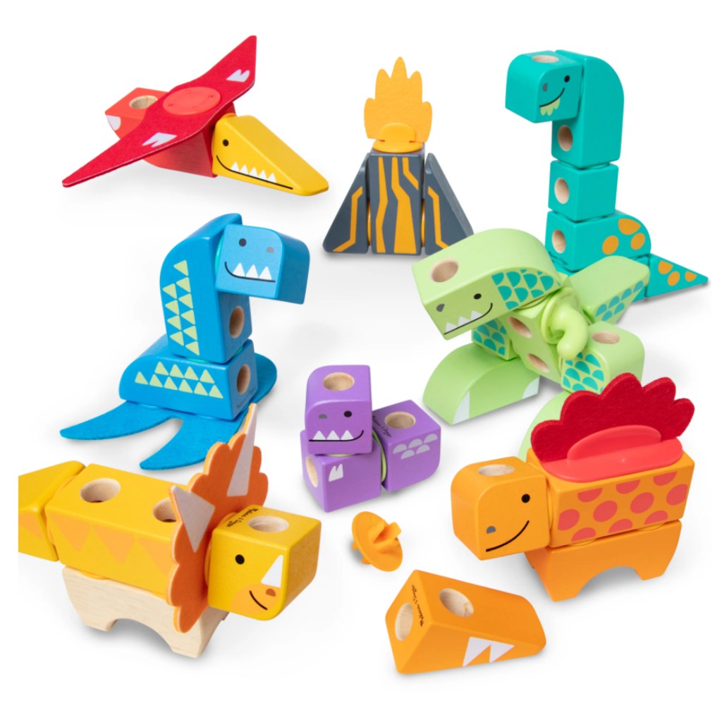 Melissa & Dough Blockables Dinosavski gradbeni set 69 kosov slika 2