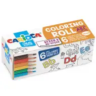 Mini pobarvanka valjček s 6 mini barvnimi svinčniki Abeceda - Carioca
