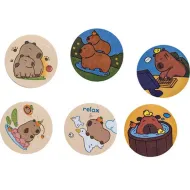 Mini samolepilni beležke s kapibaro, 45x45 mm, 50 listov, več vrst, 1 kos