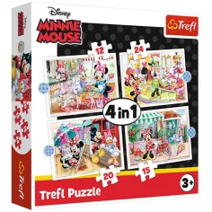 Minnie Miška in prijatelji 12,15,20,24-delni 4 v 1 puzzle - Trefl