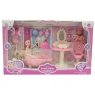 Modna lutka s kopalnico in dodatki