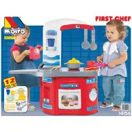 Molto: Moja prva igralna kuhinja rdeča 12-delni komplet 65x27x68cm