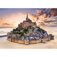 Mont Saint-Michel ob sončnem zahodu 1500-delni HQC kompaktni puzzle - Clementoni slika 2