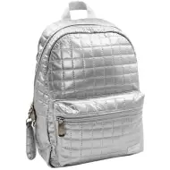 Must... Pearl Srebrna prešita šolska torba, nahrbtnik 26x14x36cm