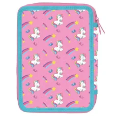 Must: Unikornis vzorovana dvonadstropna polnjena peresnica 15x21cm slika 2