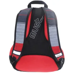 Must: Rdeče-črna šolska torba, nahrbtnik s štirimi predelki 2-v-1 47x25x33cm slika 2