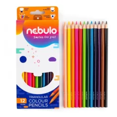 Nebulo: 12-delni komplet barvnih svinčnikov trikotne oblike slika 2