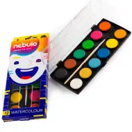 Nebulo: 12-delni komplet vodenih barvic s 28mm ploščicami