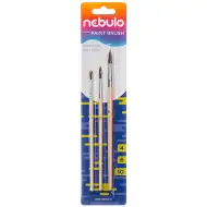 Nebulo: 3-delni komplet čopičev z naravnim lesenim ročajem (4-6-10)