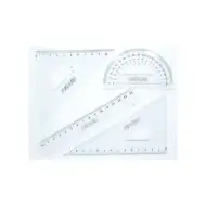 Nebulo: 4-delni set ravnil, s 15 cm dolgim ravnilom