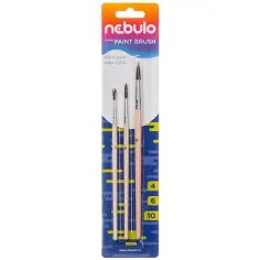 Nebulo: Čopič naravni leseni ročaj 3-delni set (4-6-10)