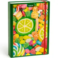 Nebulo: Valoviti karton, škatla za zvezke A/4, motiv bonboni