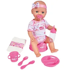 New Born Baby Lulajoča lutka z dodatki 43cm - Simba Toys slika 4