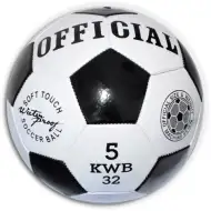 Nogometna žoga iz umetnega usnja črno-bele barve 23 cm