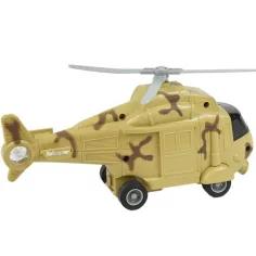 Oborožne sile: Kamuflažni peščeni bojni helikopter s svetlobnimi in zvočnimi učinki 1/20 velikost 21cm slika 2