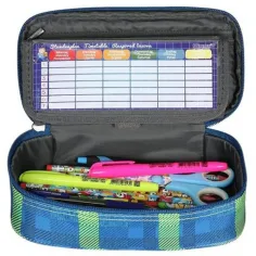 Ovalna peresnica Spirit: My Bag modra karirasta 23 x 10 cm slika 2