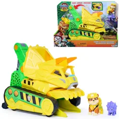 Paw Patrol Dinosaurus Film: Chomp & Rescue grizljiva vozila s figurico Rubble - Spin Master