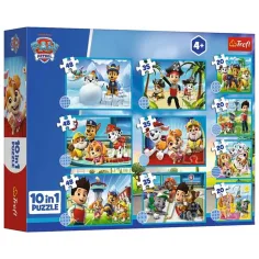 Paw Patrol Pustolovske pse 10v1 puzzle set - Trefl