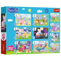 Peppa prašiček 10v1 sestavljanka set - Trefl