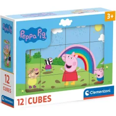 Peppa prašiček 12-delna pravljica kocka - Clementoni