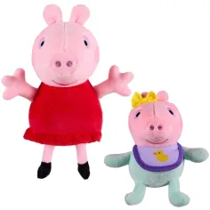 Peppa prašiček in Evie 2-delni plišasti figurici set slika 2