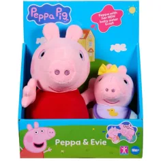 Peppa prašiček in Evie 2-delni plišasti figurici set